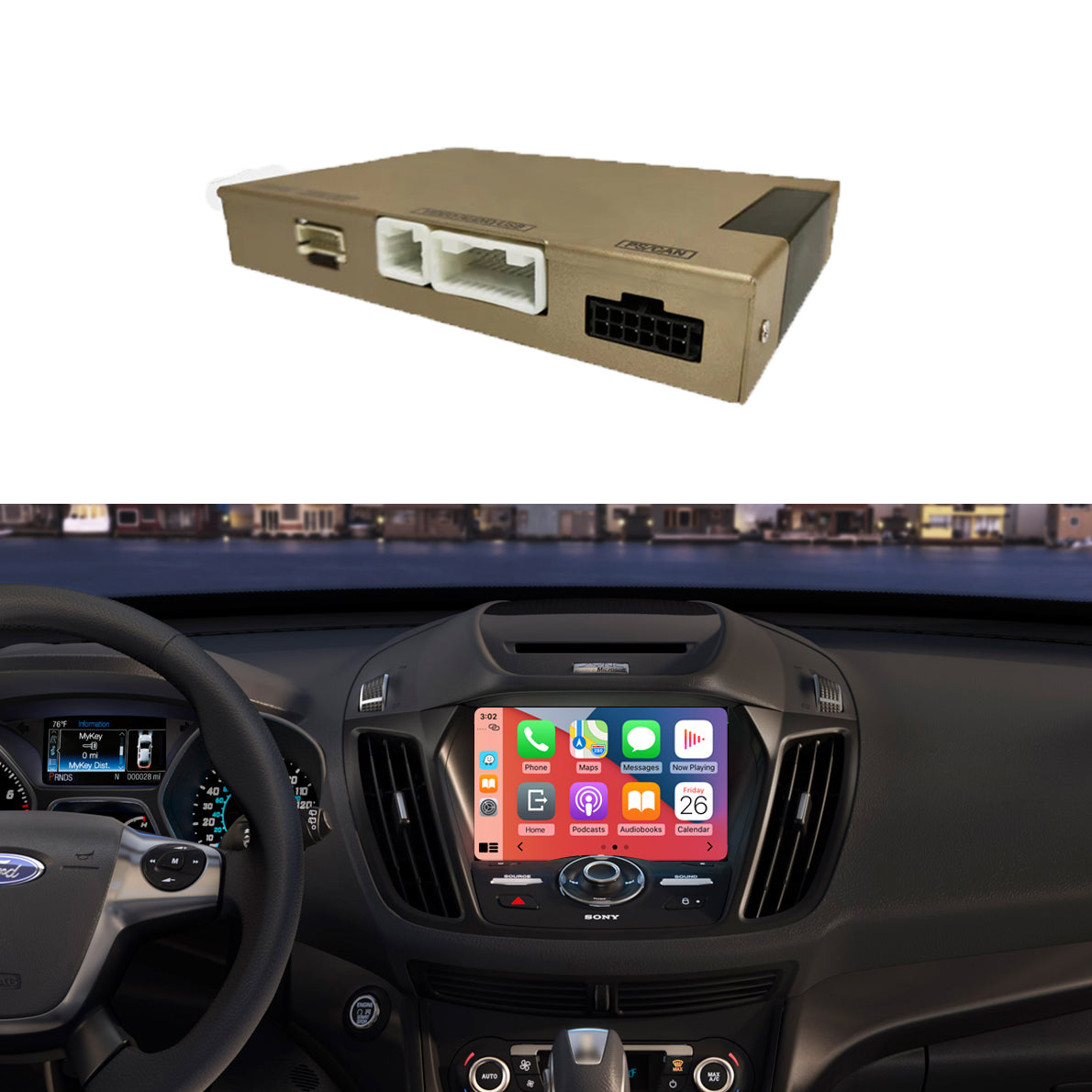 Wireless CarPlay Android Auto Kit For Ford Focus Escape Fiesta C-max