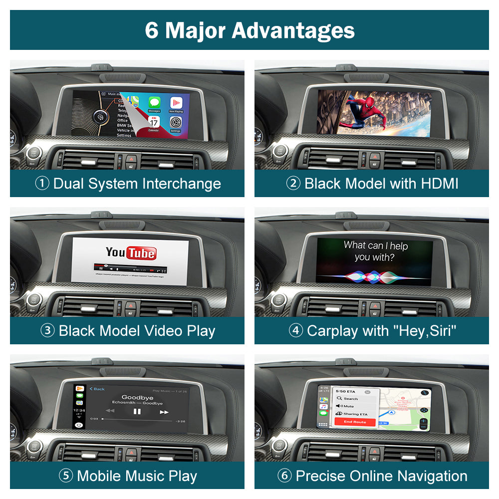 Wireless CarPlay Android Auto For BMW NBT Series 1 2 3 7 X4 X5 X6 i3