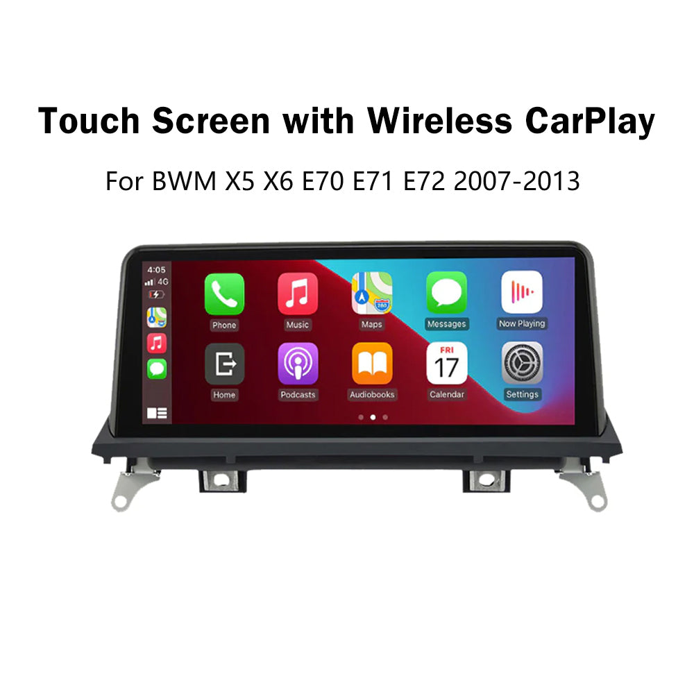 Wireless CarPlay Android Auto For BMW X5 X6 E70 E71E72 CCC CIC Screen